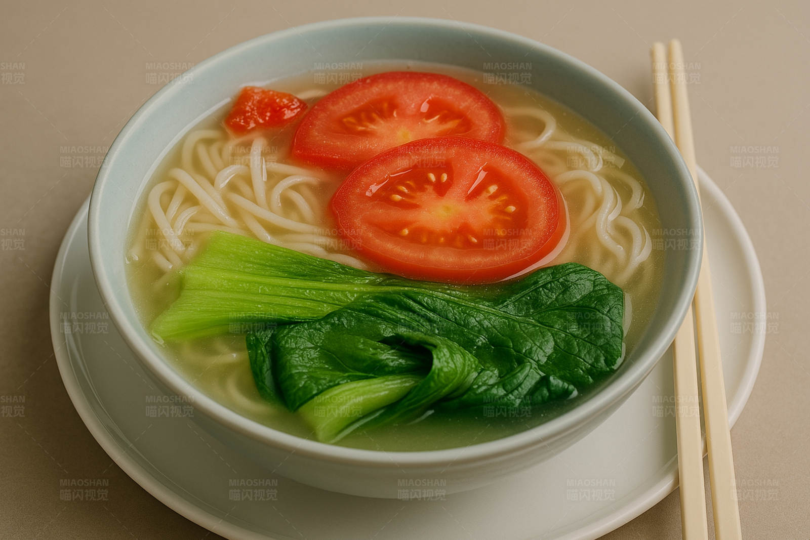 番茄青菜面图片