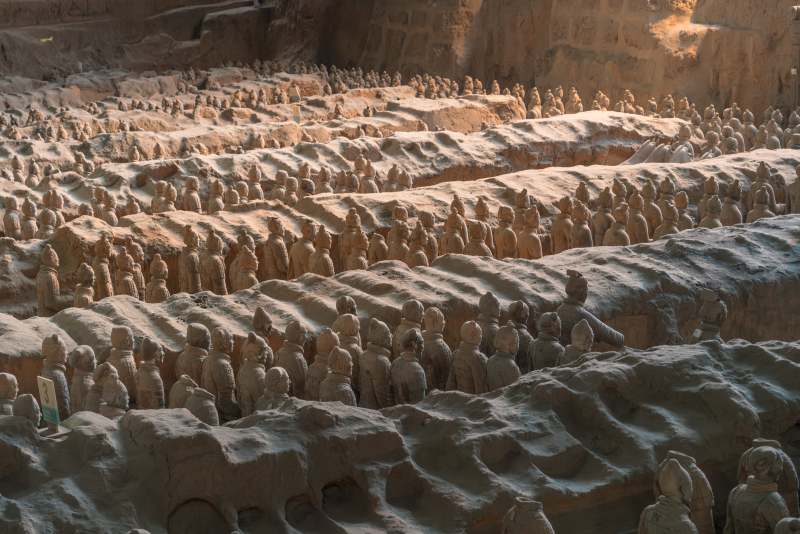 兵马俑的宏伟阵容图片