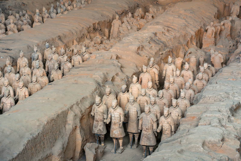 兵马俑阵列图片