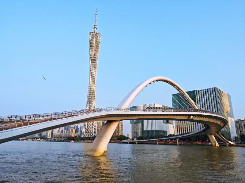 广州塔与海心桥图片