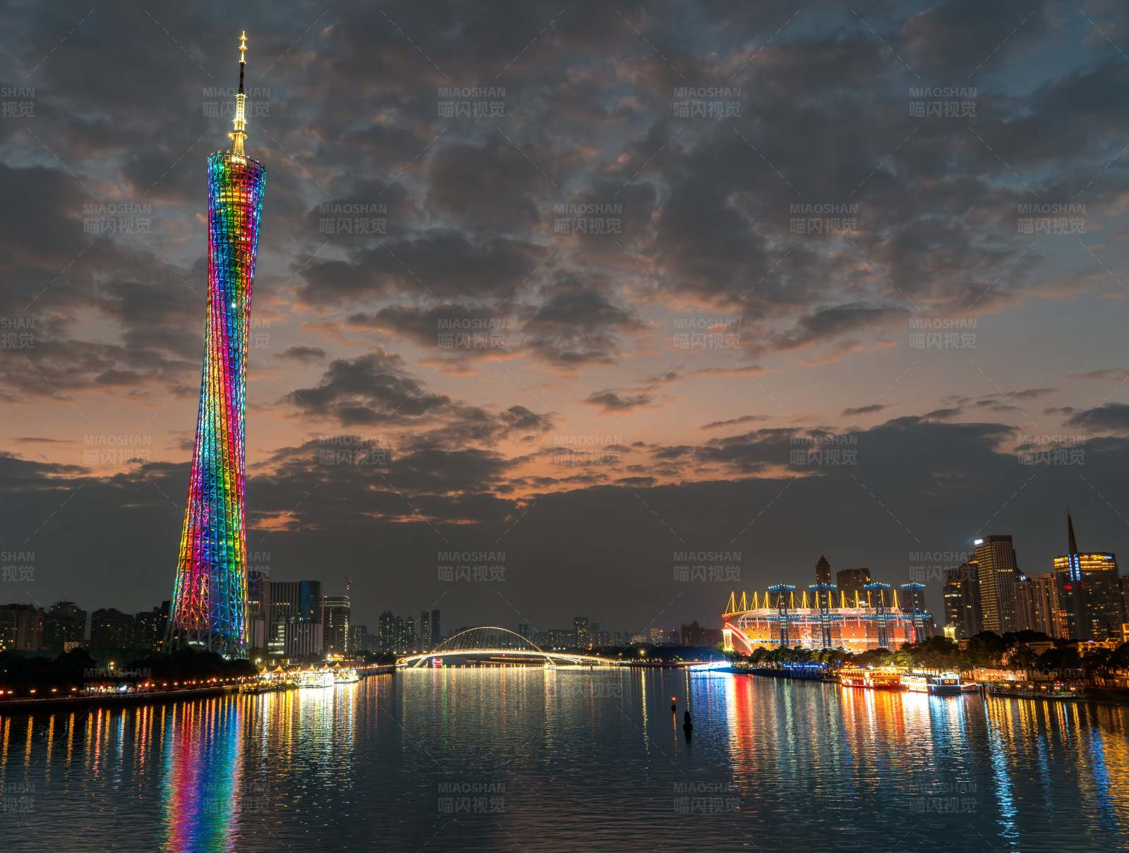 广州塔夜景图片