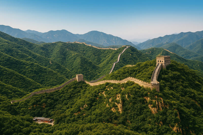 八达岭长城蜿蜒山间图片