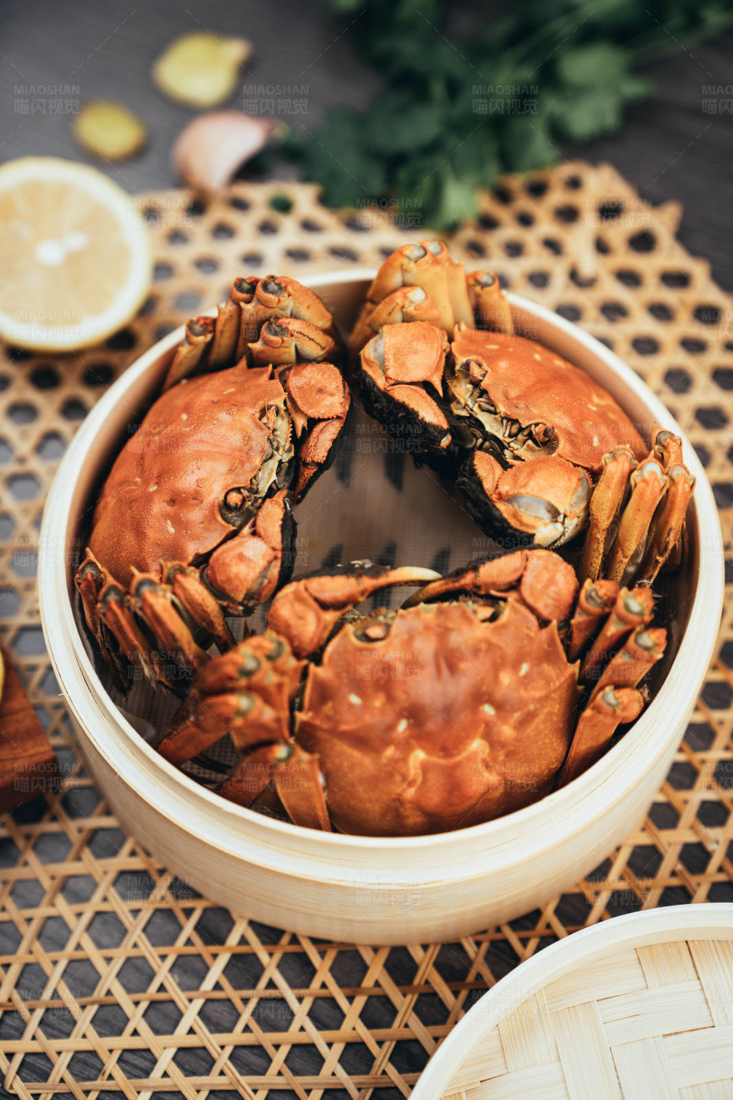 蒸螃蟹美食图片
