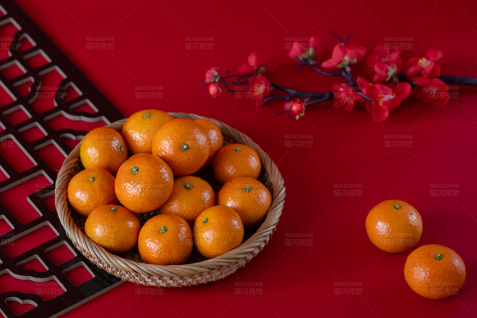春节橘子篮图片