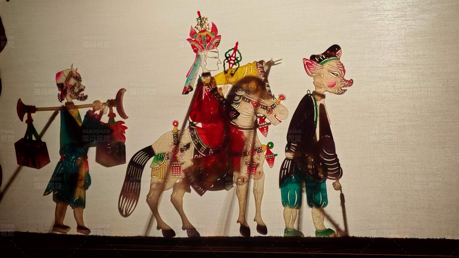 皮影戏人物剪影图片