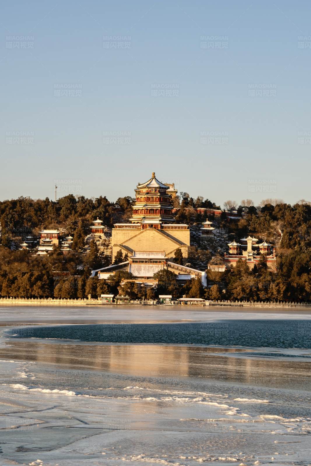 颐和园冬日雪景图片