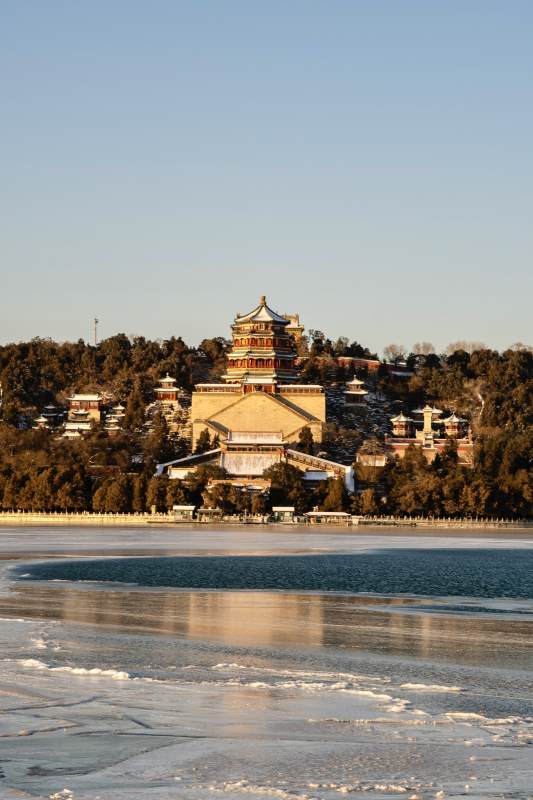 颐和园冬日雪景图片