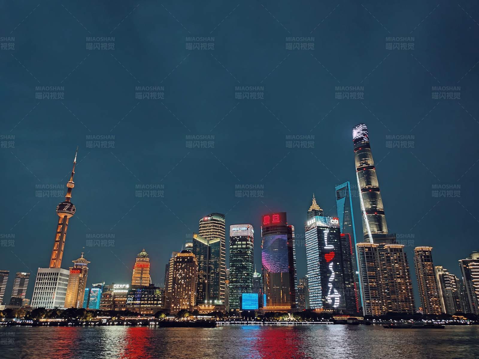 上海陆家嘴夜景图片