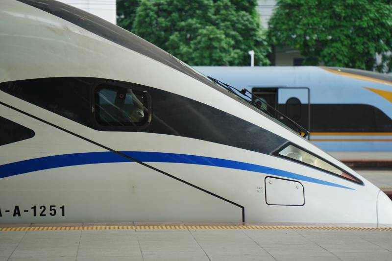 高速列车特写图片