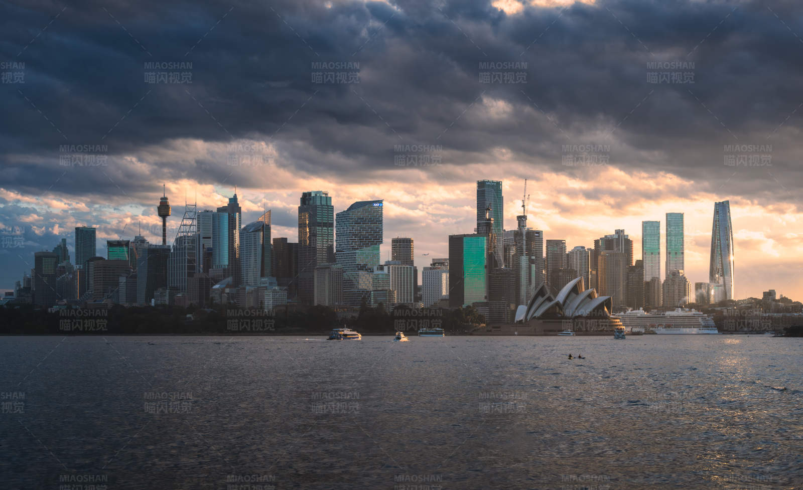悉尼日落天际线图片