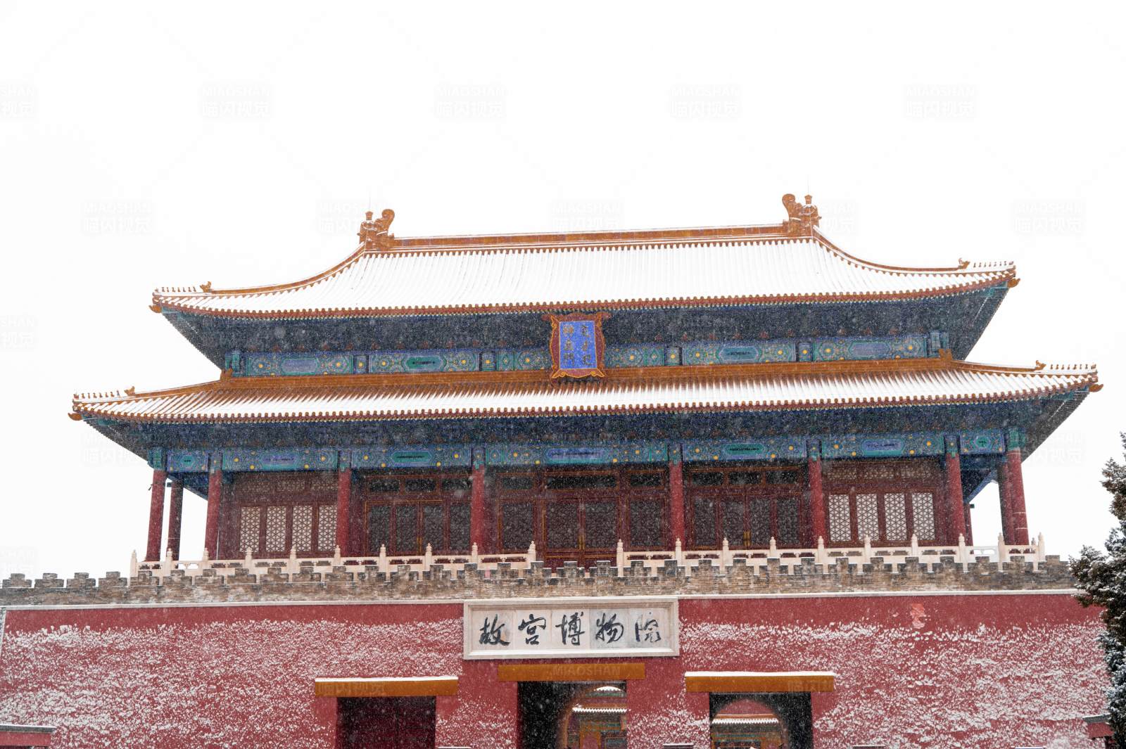 雪中的故宫图片