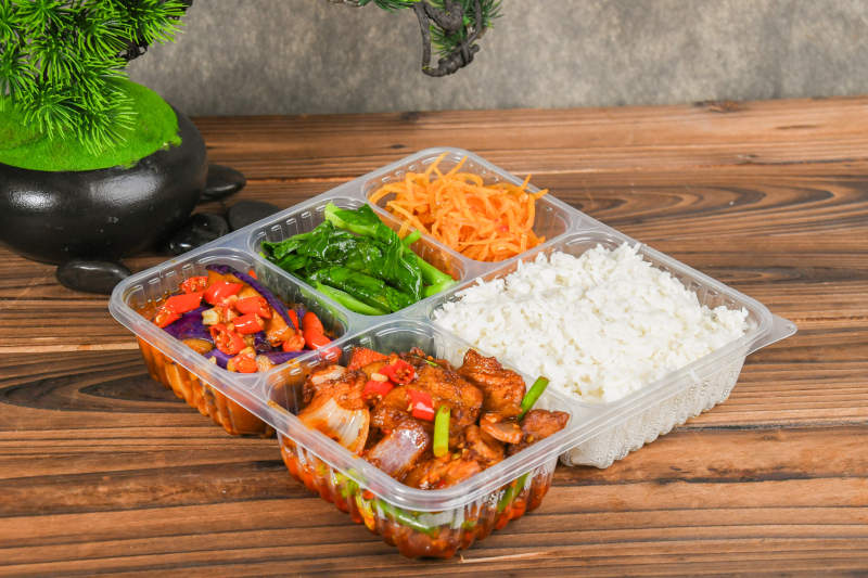 中式快餐便当盒饭图片