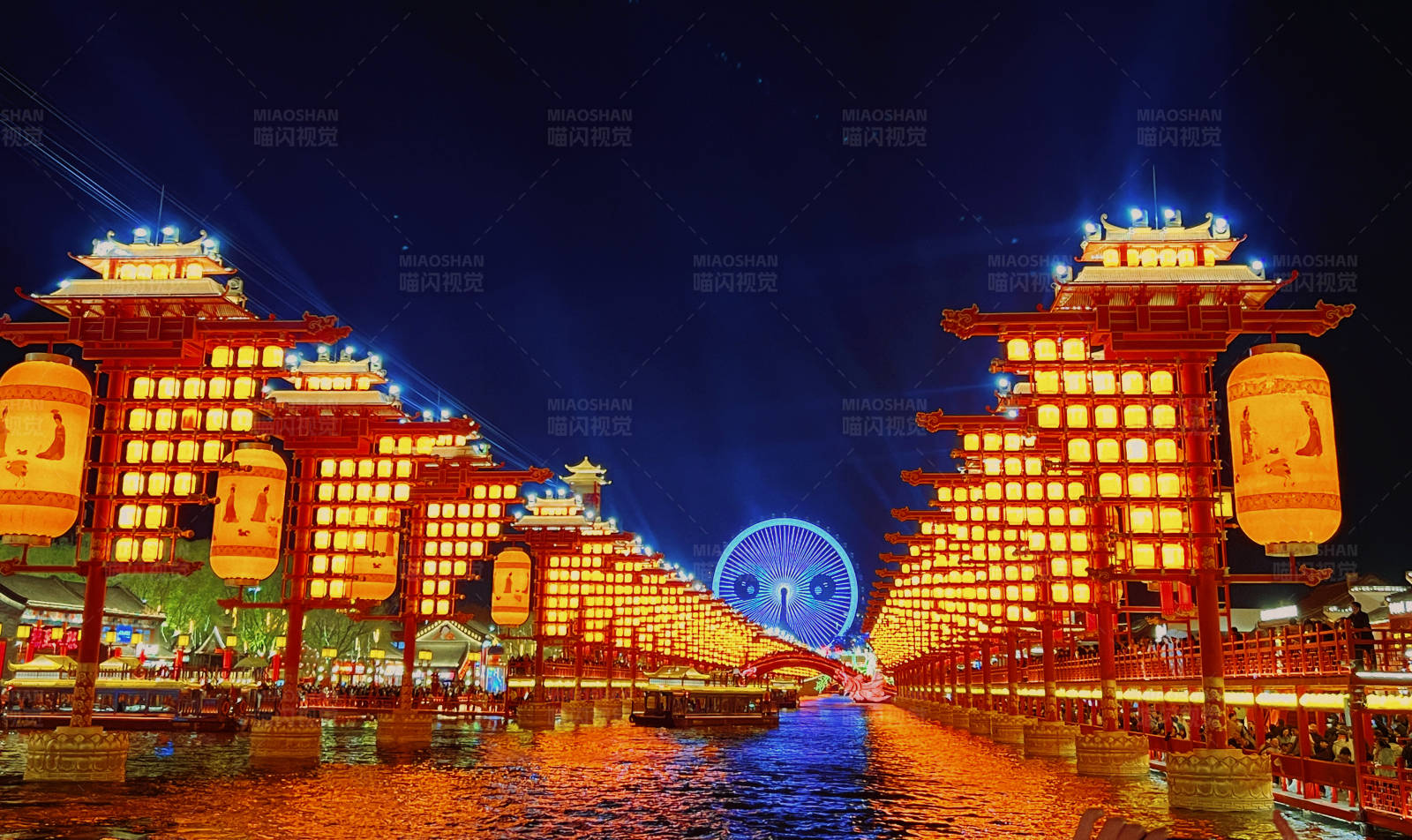 璀璨灯会夜景图片