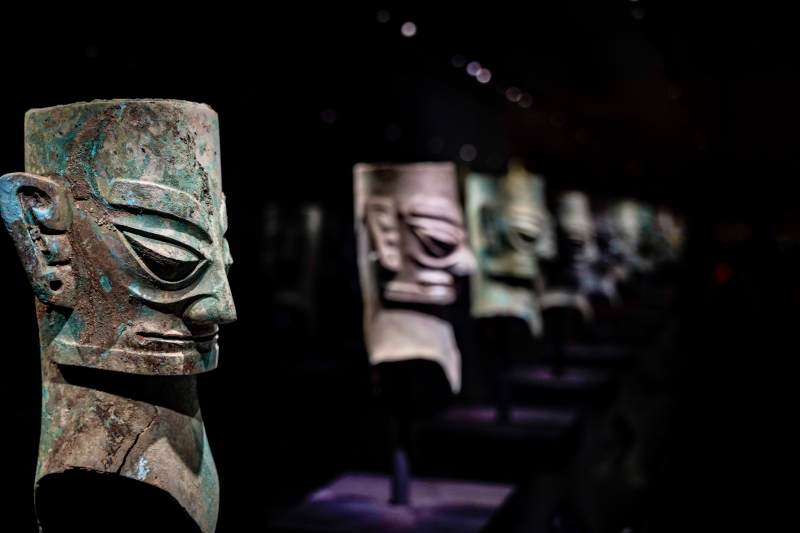 三星堆青铜面具图片