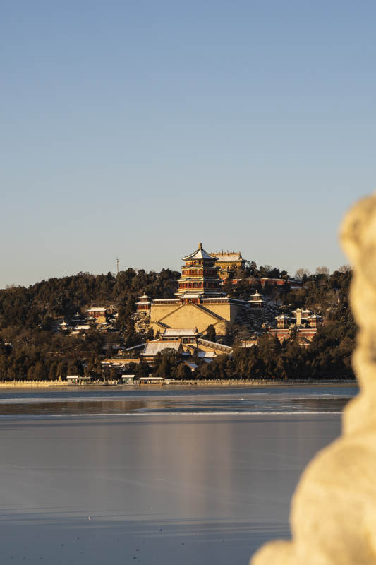 颐和园冬日景色图片