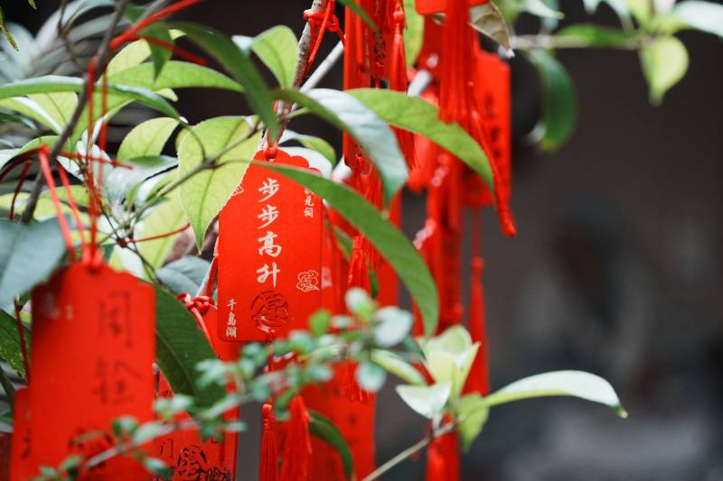 红纸祈福挂件图片