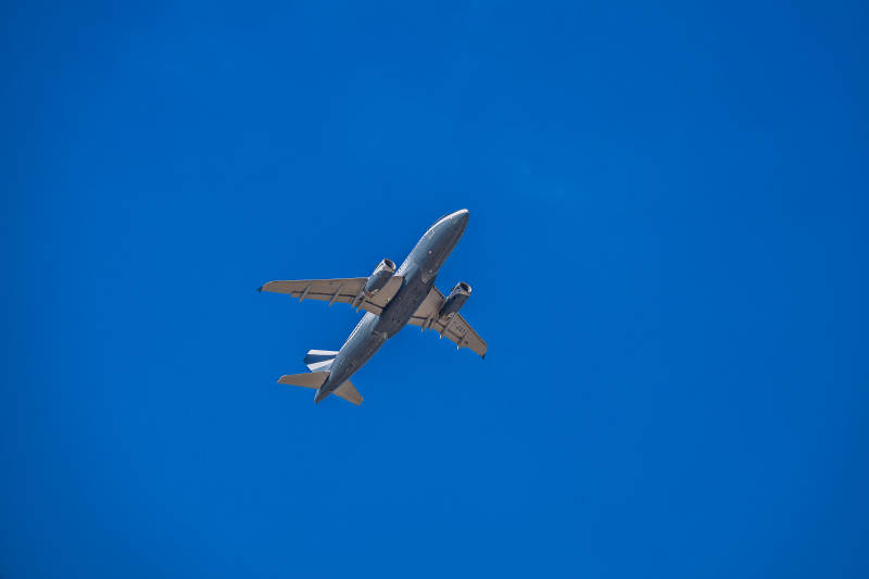 蓝天下的飞行图片