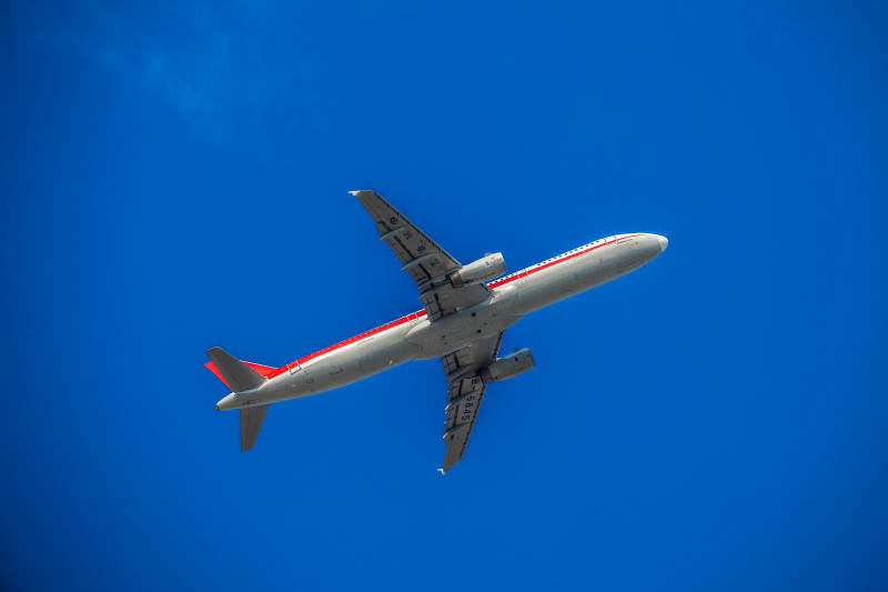 蓝天下的飞行图片