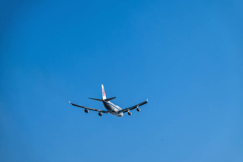 蓝天下的飞行图片