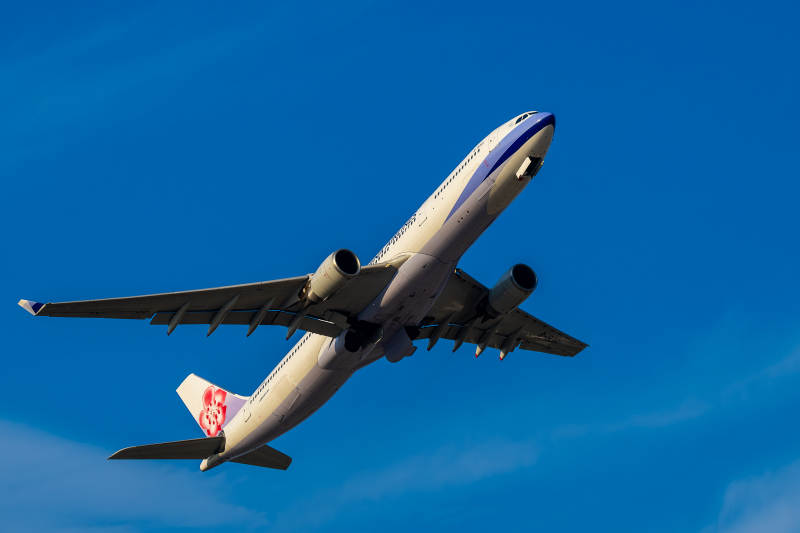 长荣航空客机翱翔蓝天图片