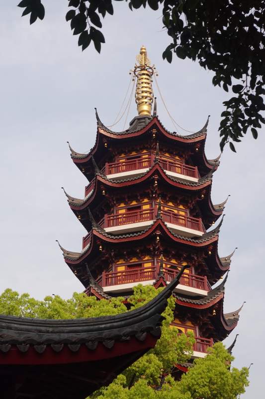 古塔耸立 绿树环绕图片