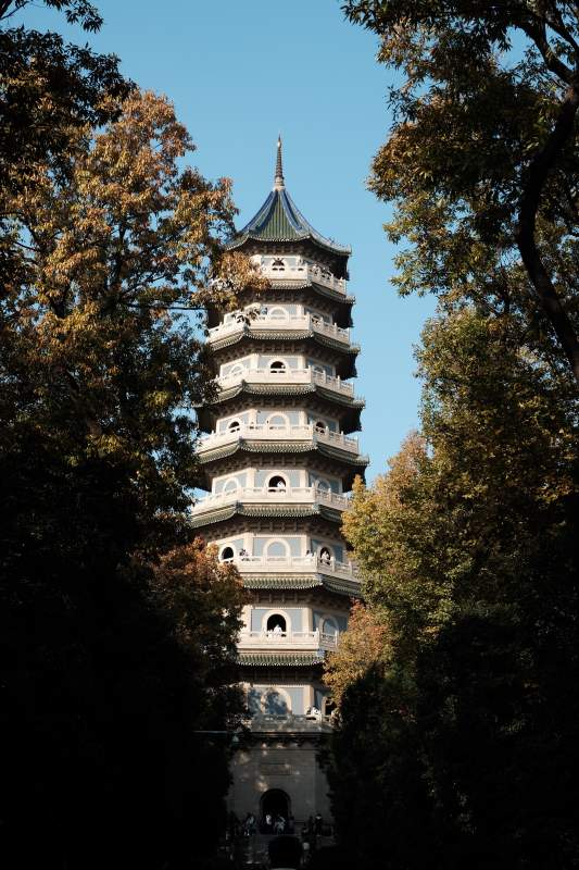 秋日古塔-灵谷寺图片