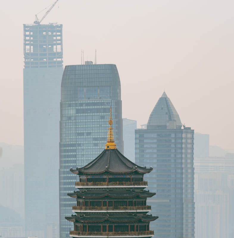 贵阳东山塔古今建筑对比图片