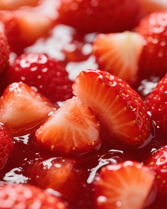 草莓果酱特写图片