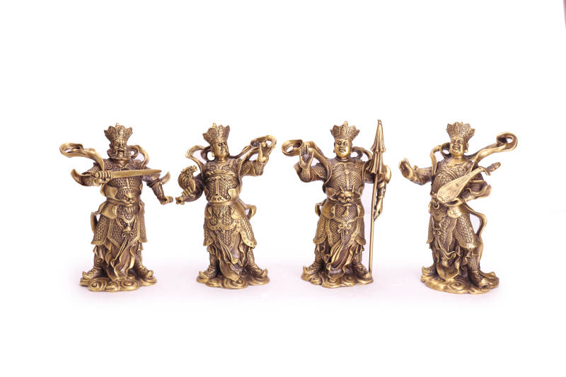 古代乐器铜像四件套图片