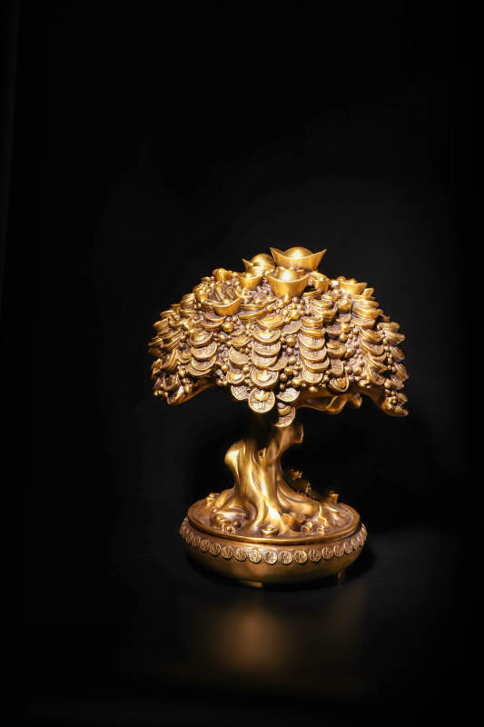 金树招财宝盆图片