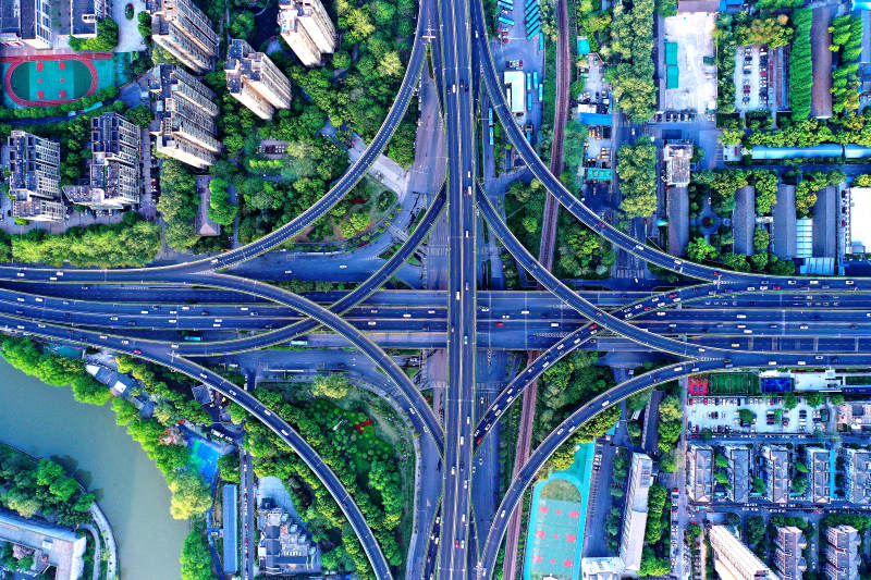 南京卡子门立交桥俯瞰图图片