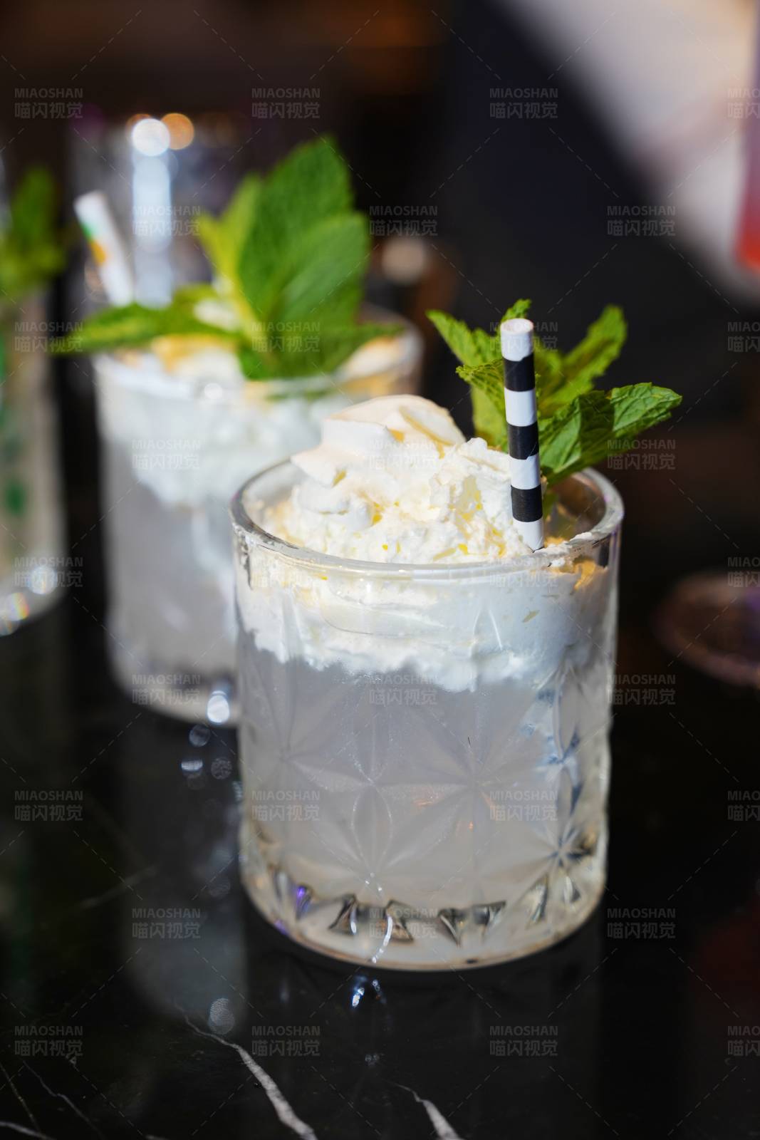 薄荷冰沙鸡尾酒图片