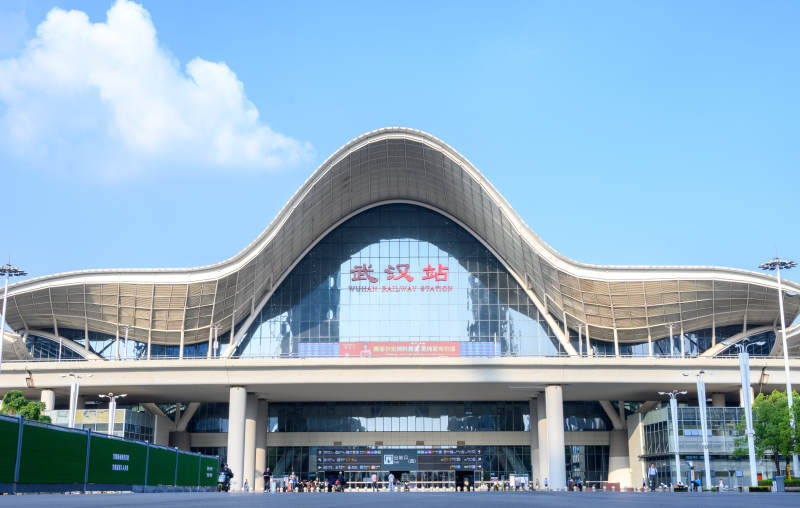 武汉火车站外观图片