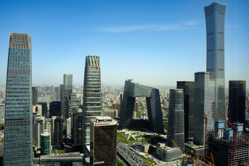 北京CBD天际线图片