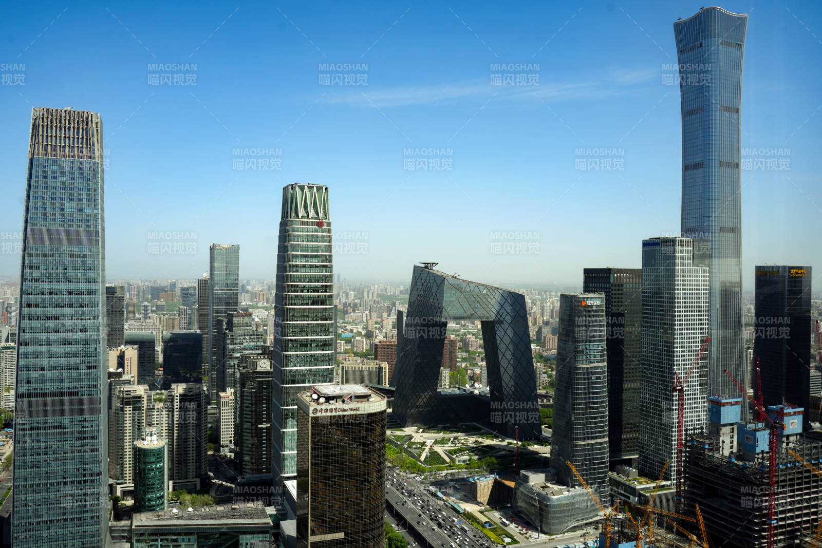 北京CBD天际线图片