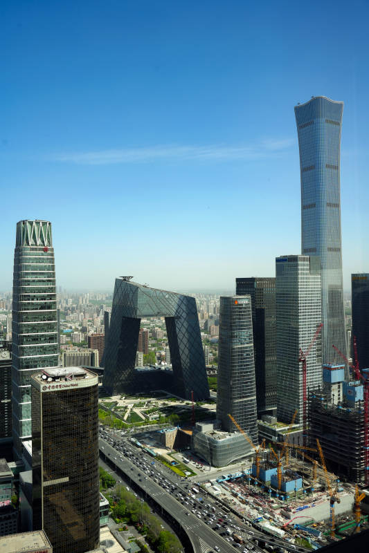 北京CBD天际线图片