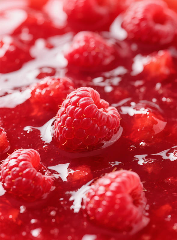 覆盆子果酱特写 树莓图片