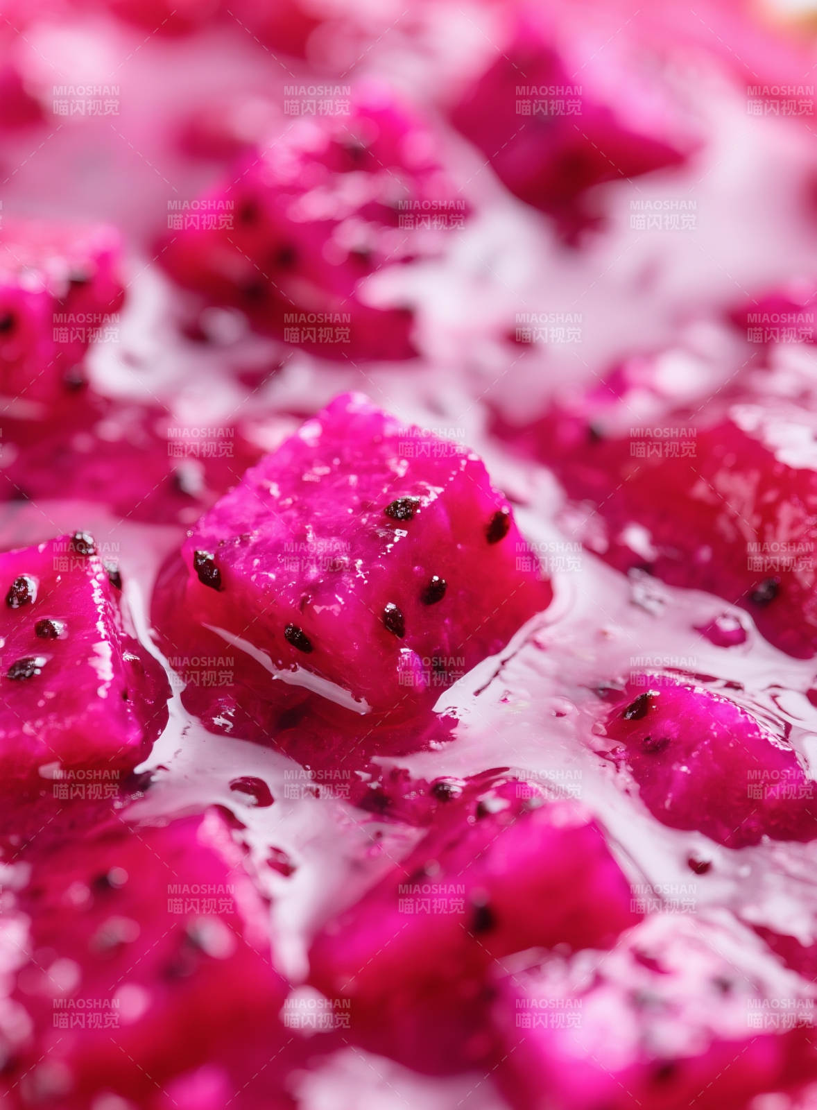 火龙果 果酱特写图片