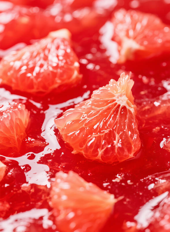 红西柚果酱特写图片