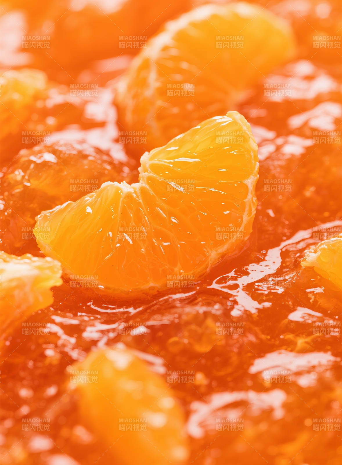 橙子果酱特写图片