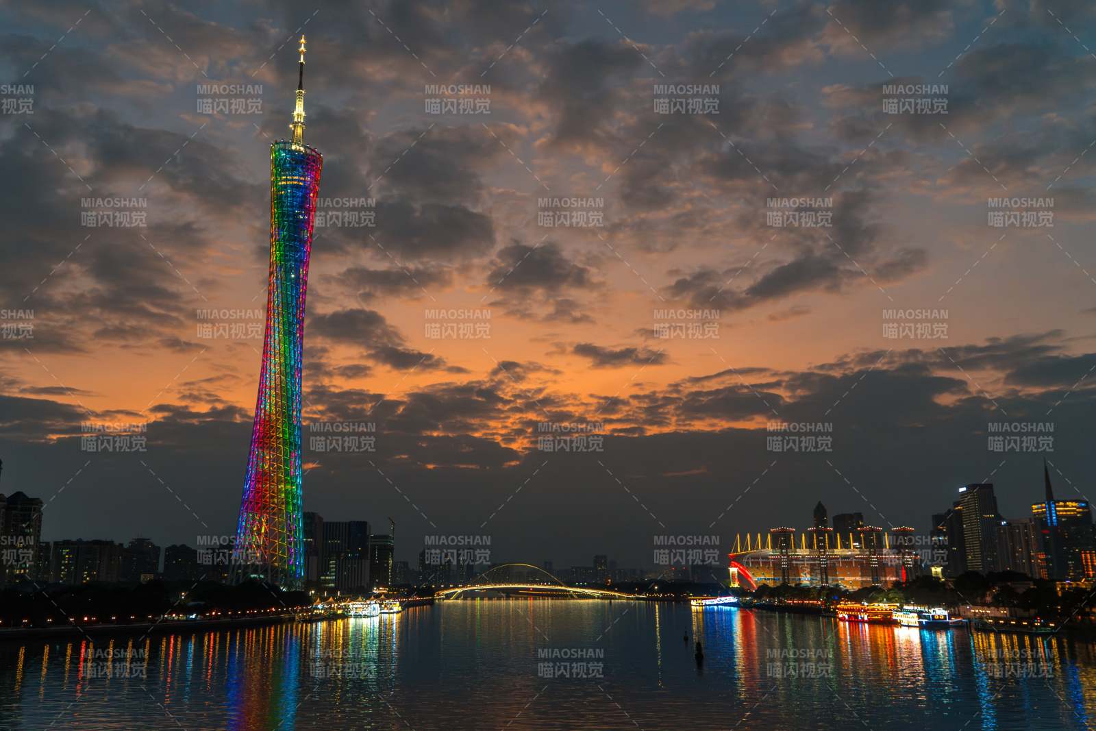 广州塔夜景图片
