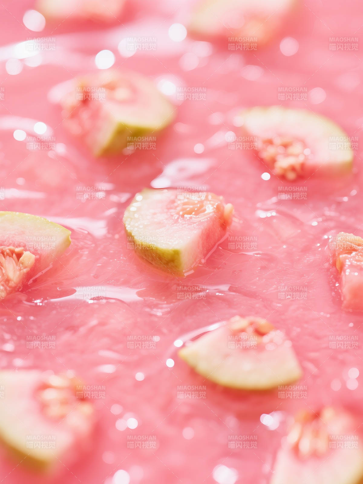 粉色的番石榴（芭乐）果酱图片