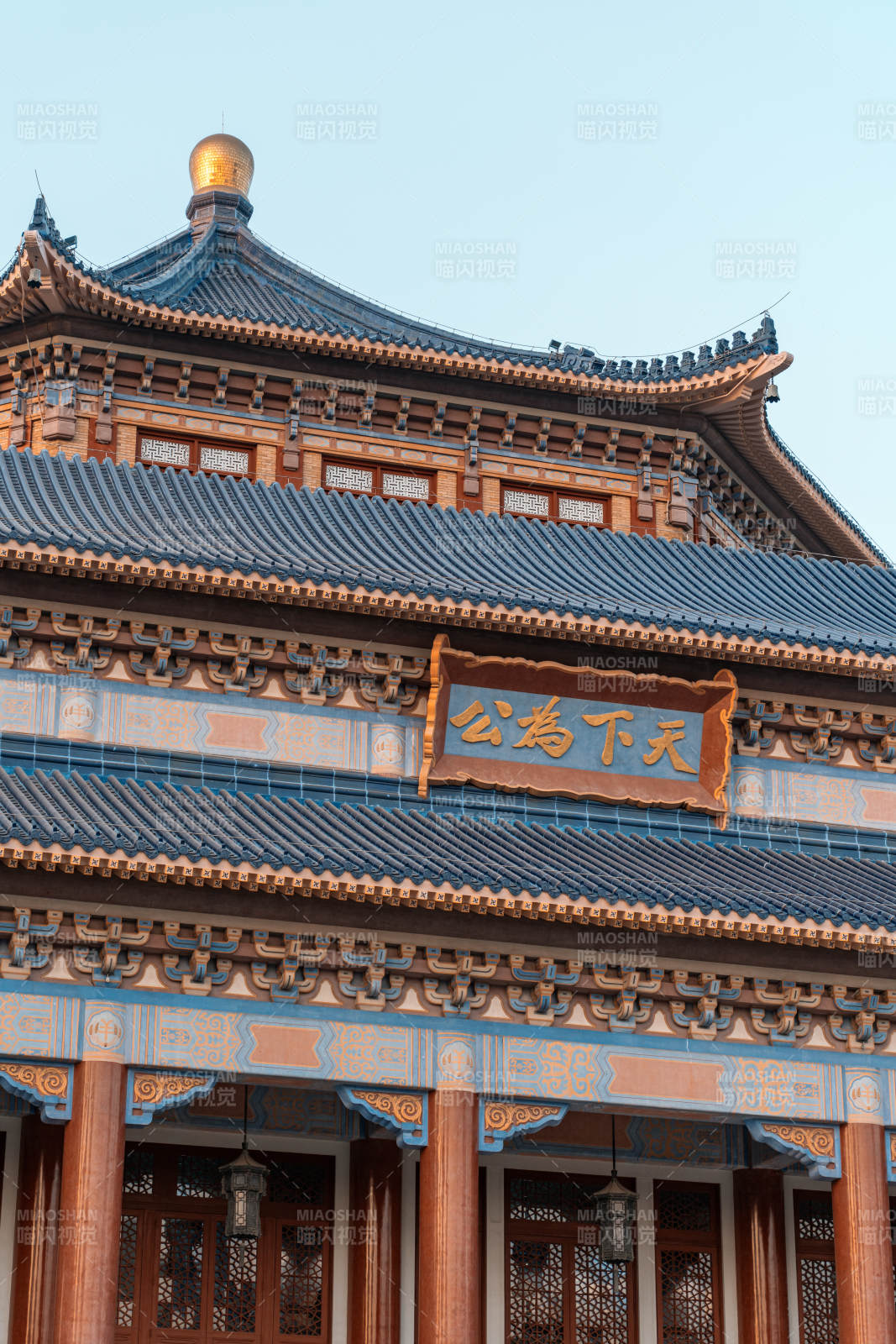 中国古代建筑屋顶特写图片