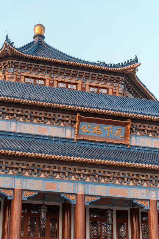 中国古代建筑屋顶特写图片