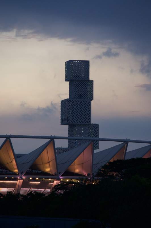 暮色中的佛山新城图片