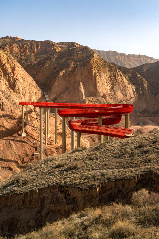  兰州水墨丹霞网红如意桥图片