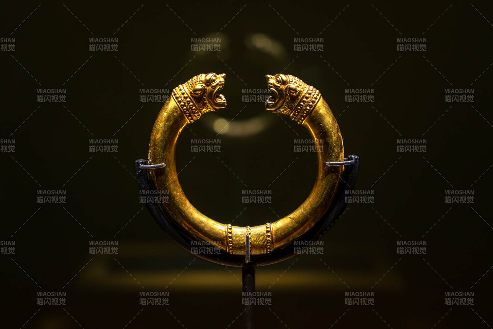 古代金狮头环展示图片