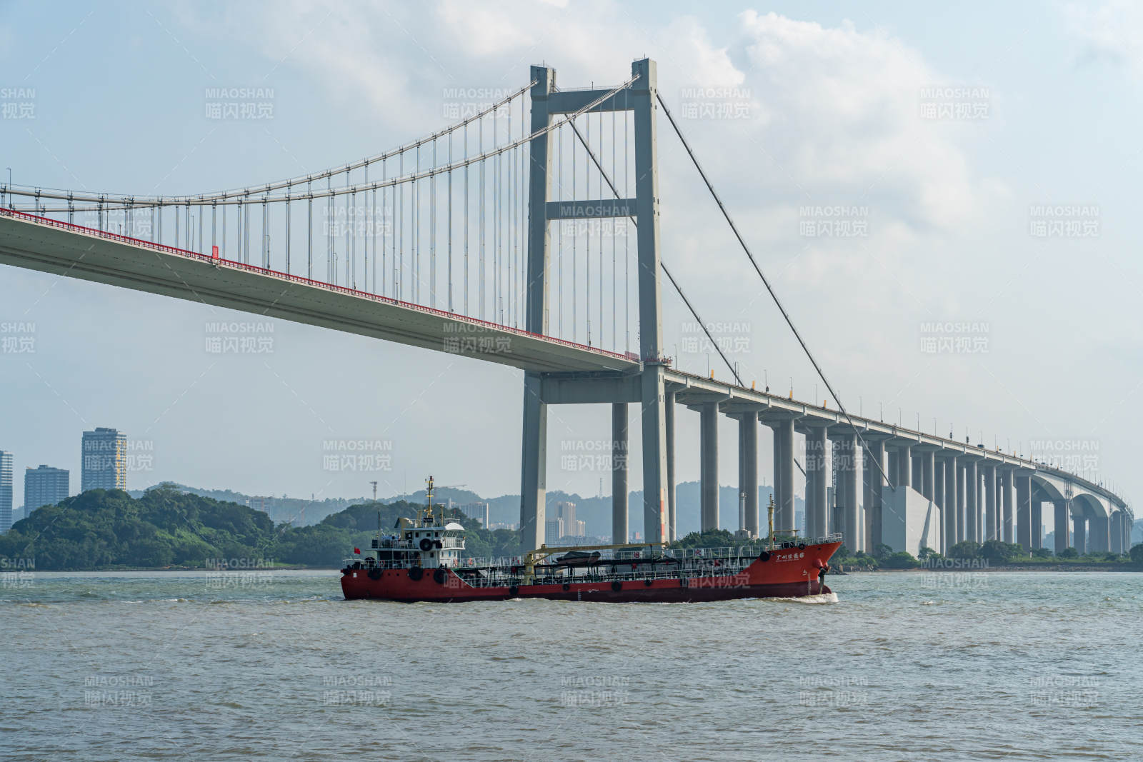 虎门大桥下繁忙的航运图片