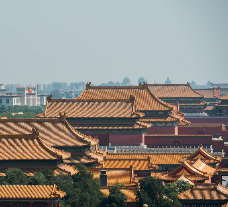 故宫屋顶的壮丽景色图片