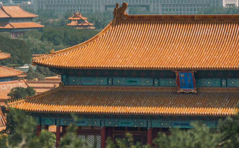 故宫金色屋顶图片